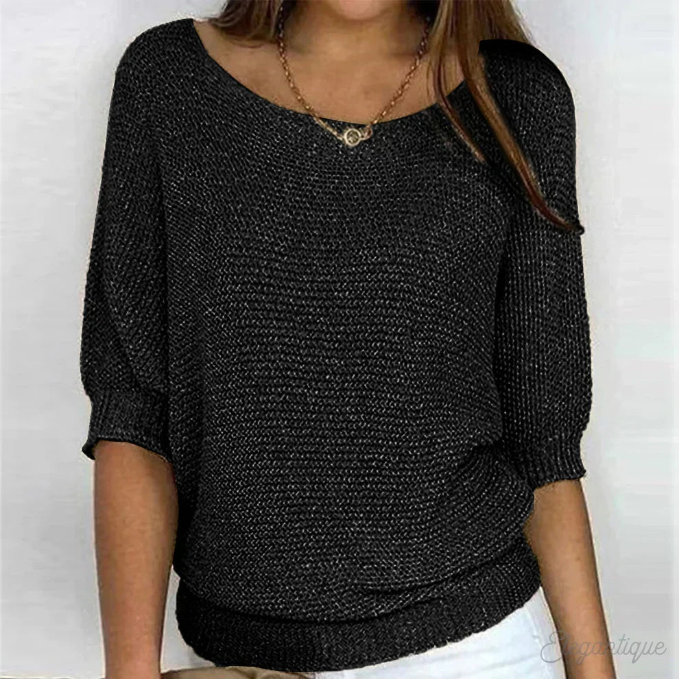 Stickad tröja dam — elegant och mjuk pullover, mångsidig