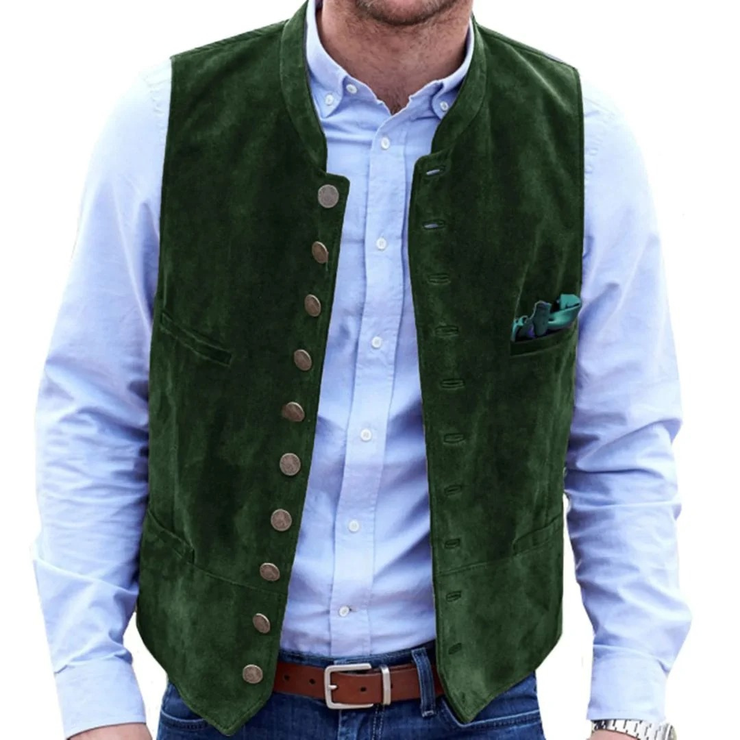 Trachtenväst herr med sammetslook — traditionell festväst