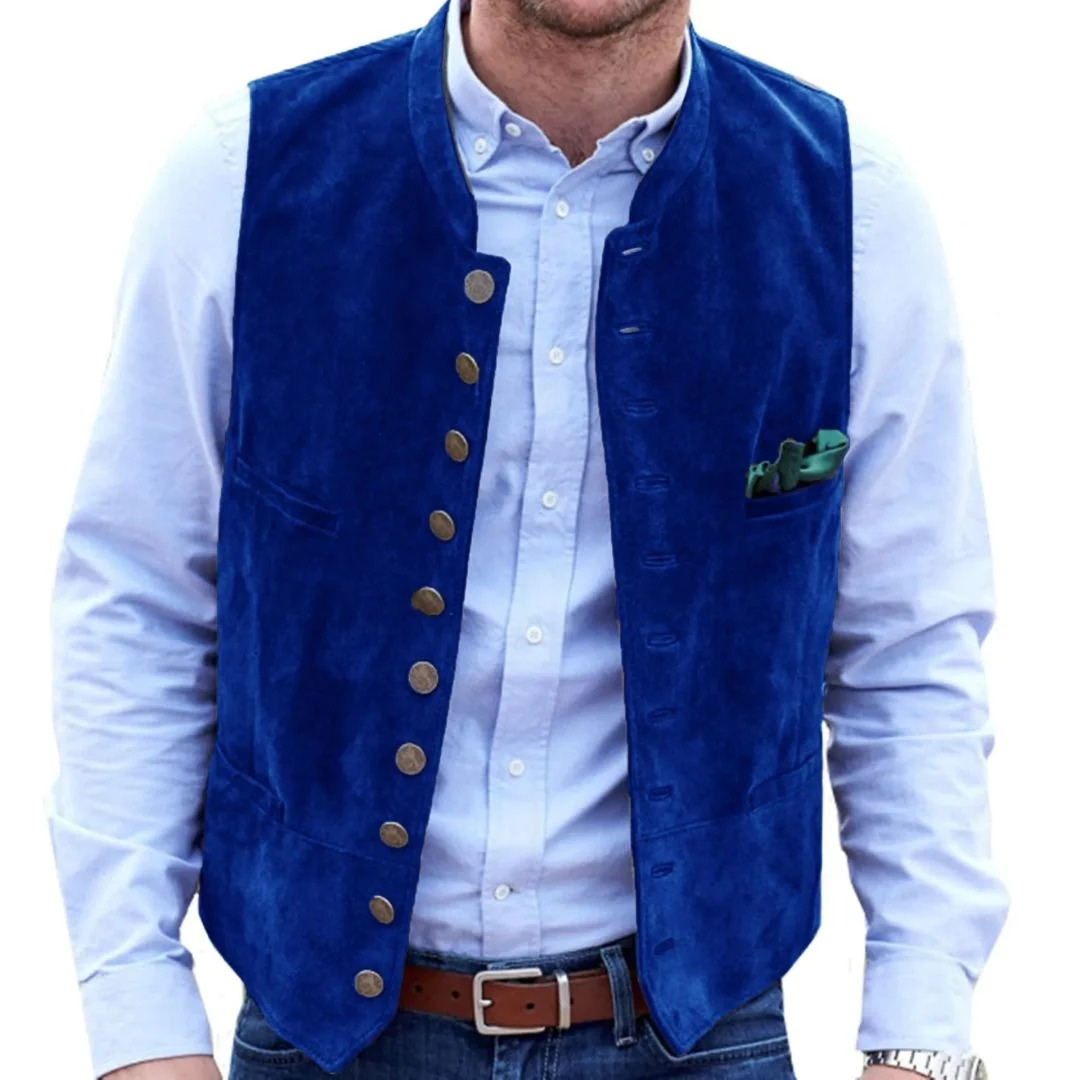 Trachtenväst herr med sammetslook — traditionell festväst