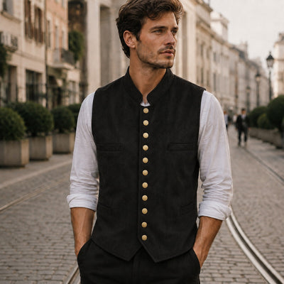 Trachtenväst herr med sammetslook — traditionell festväst
